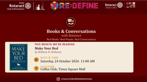 Books & Conversations with Rotaract: Make Your Bed, Dubai