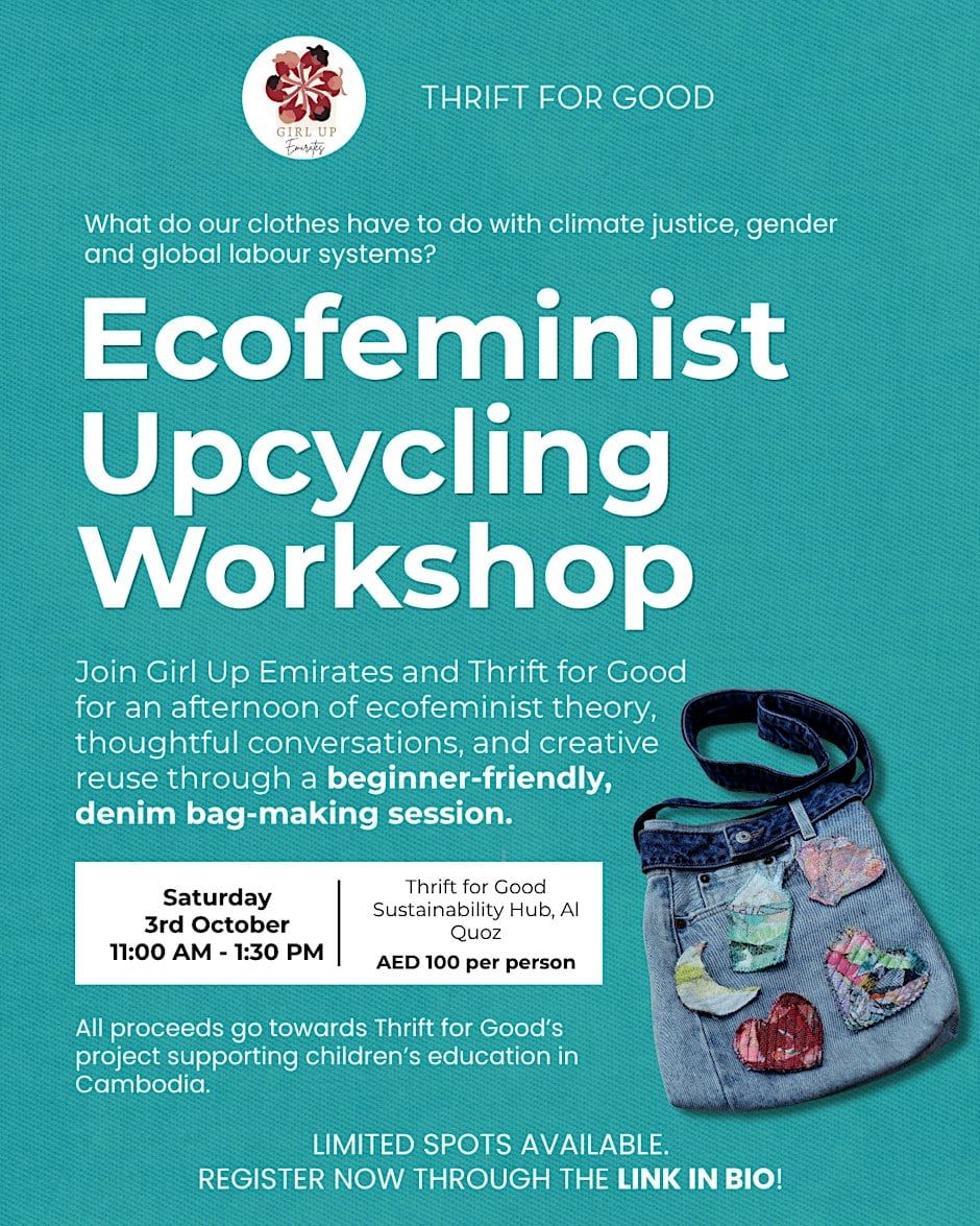 Ecofeminist Upcycling Workshop: make a denim bag, Dubai