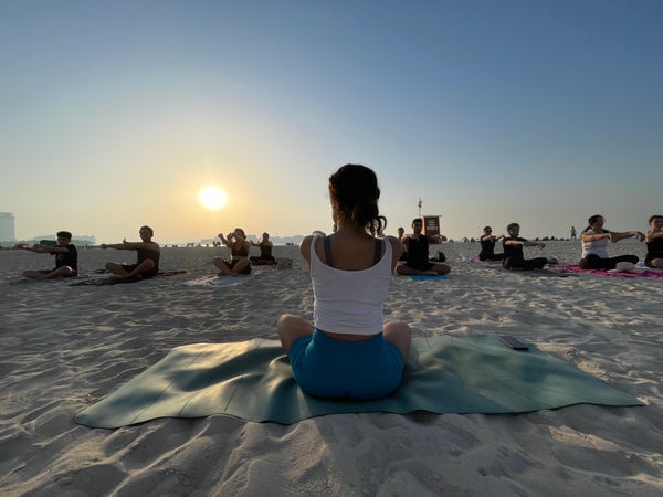 Sunset Hatha Yoga at Sunset Beach, Dubai