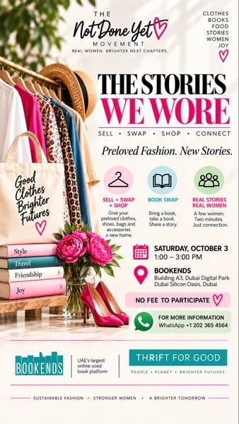The Stories We Wore: thrift, book swap and stories at Bookends, Dubai