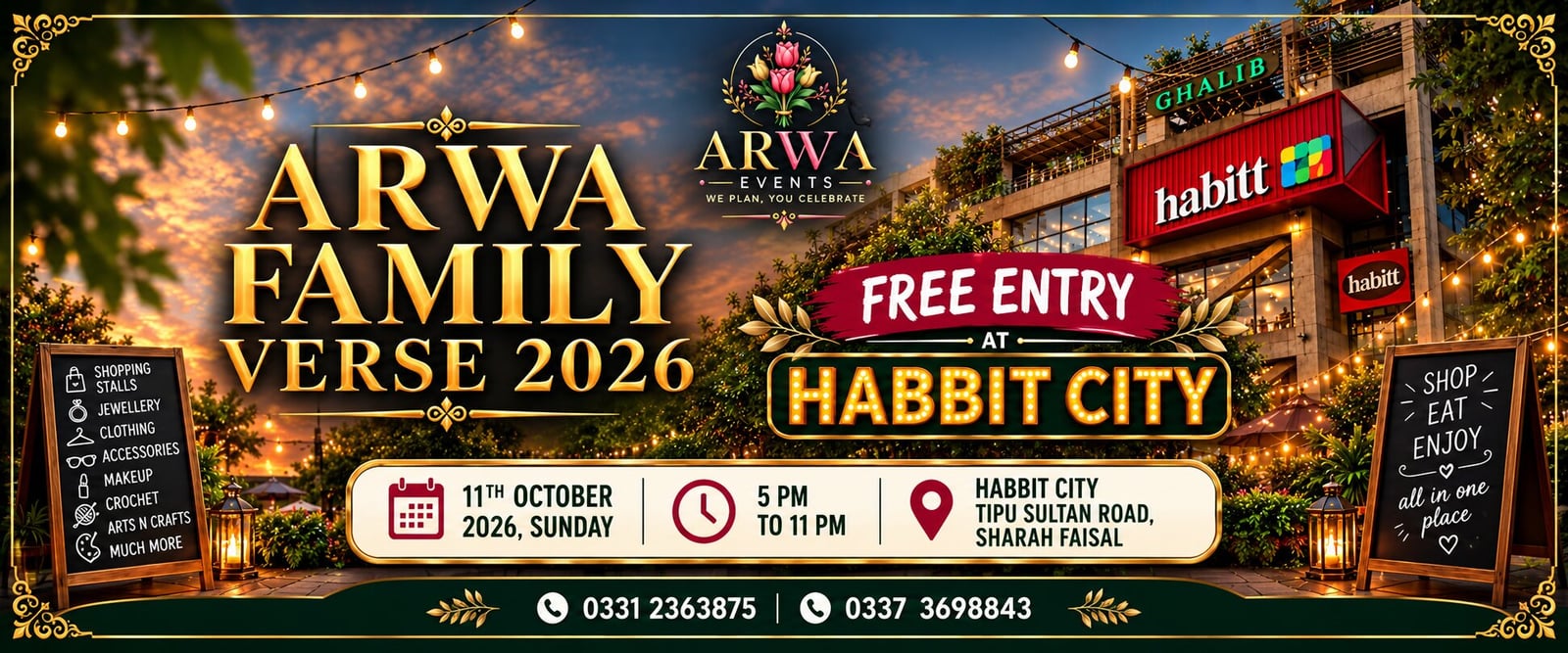 Arwa Family Verse: exhibition and live concert (Parwaz Band), Karachi