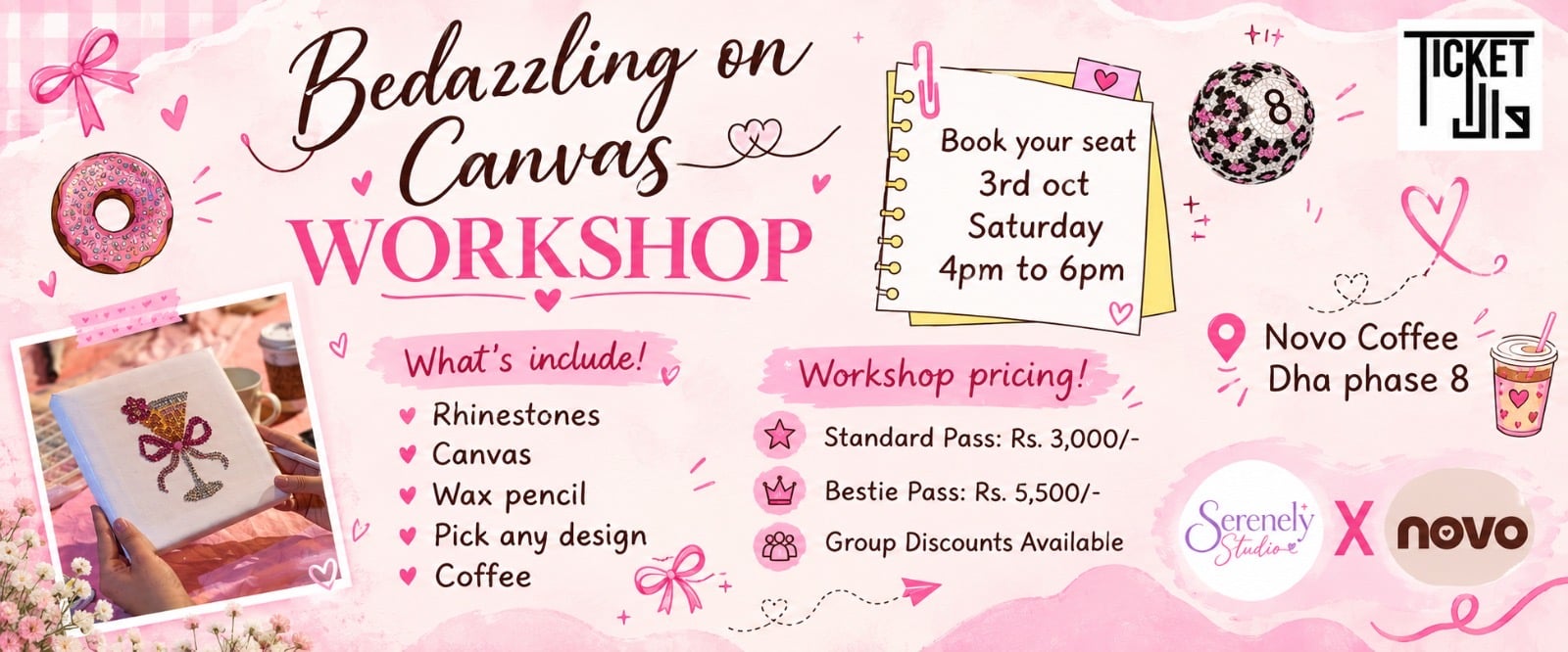 Bedazzling on Canvas (Serenely Studio), Karachi