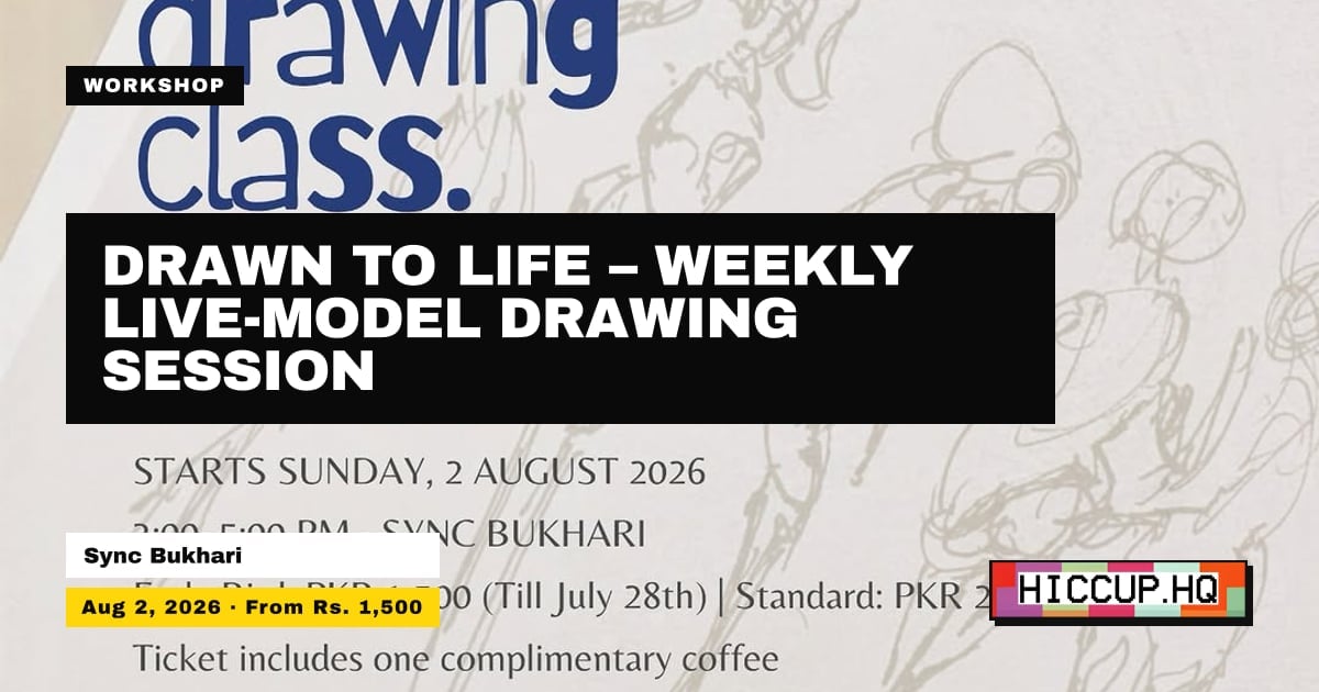 Drawn to Life: weekly life drawing, Karachi