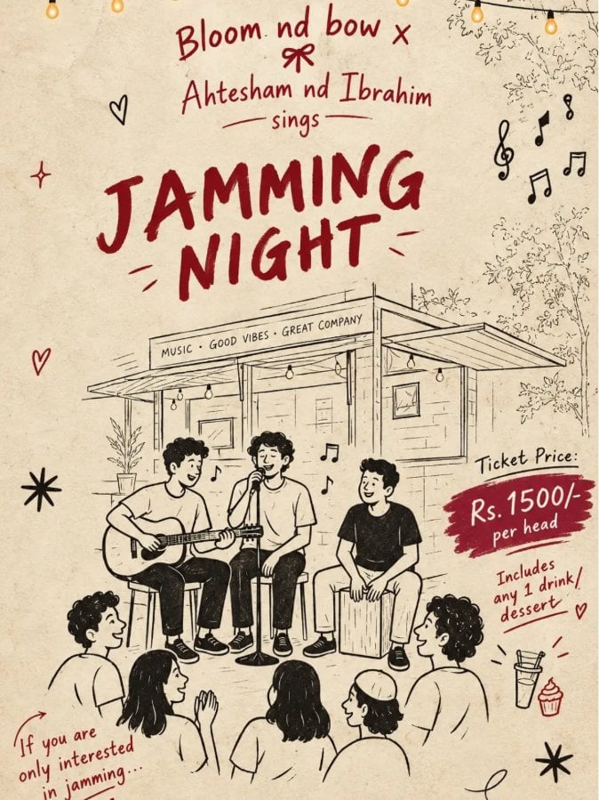 Jamming night: Bloom nd Bow x Ahtesham and Ibrahim Sings, Karachi