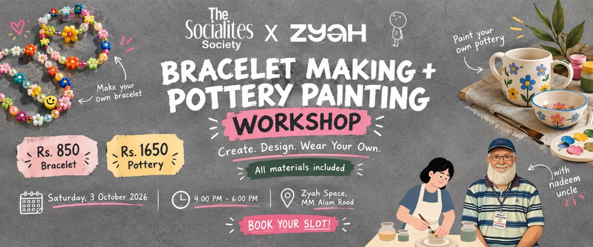 Bracelet Making and Pottery Painting social, Lahore