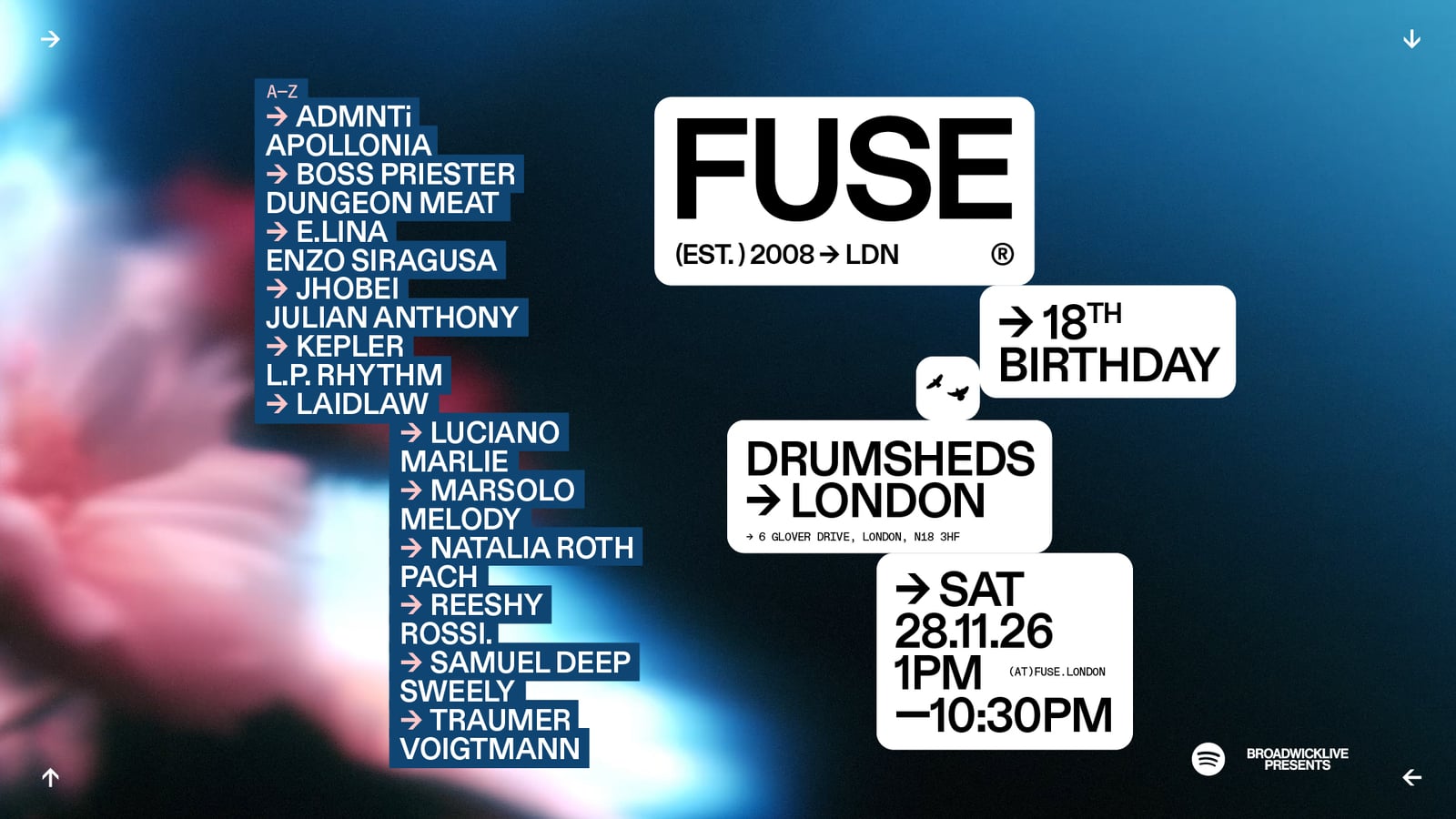 FUSE 18th Birthday w/ Enzo Siragusa, Luciano, Rossi., London