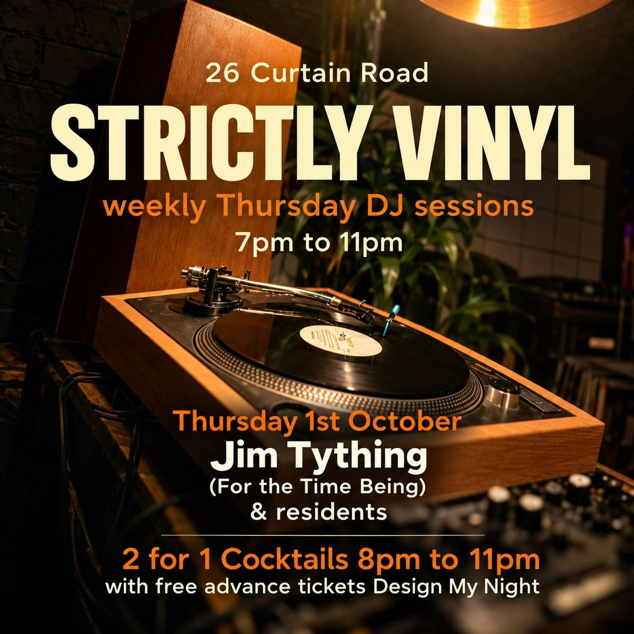 Strictly Vinyl free Thursdays at 26 Curtain Road, London