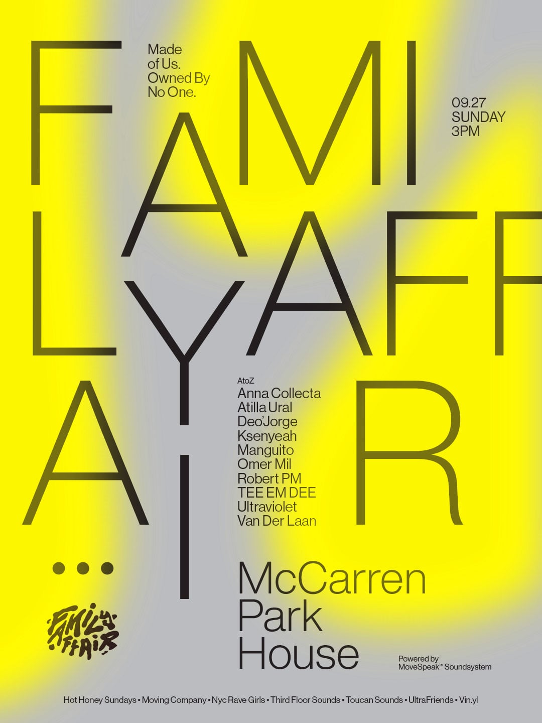 Family Affair: free all-ages dance party at McCarren Park, New York