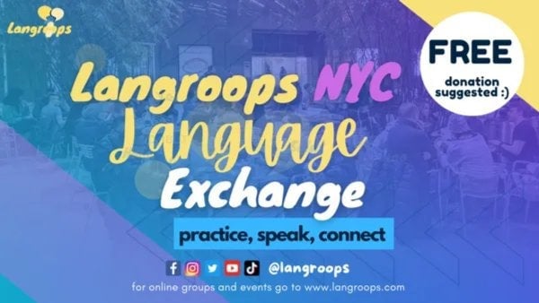 Langroops NYC Language Exchange at Bryant Park, New York