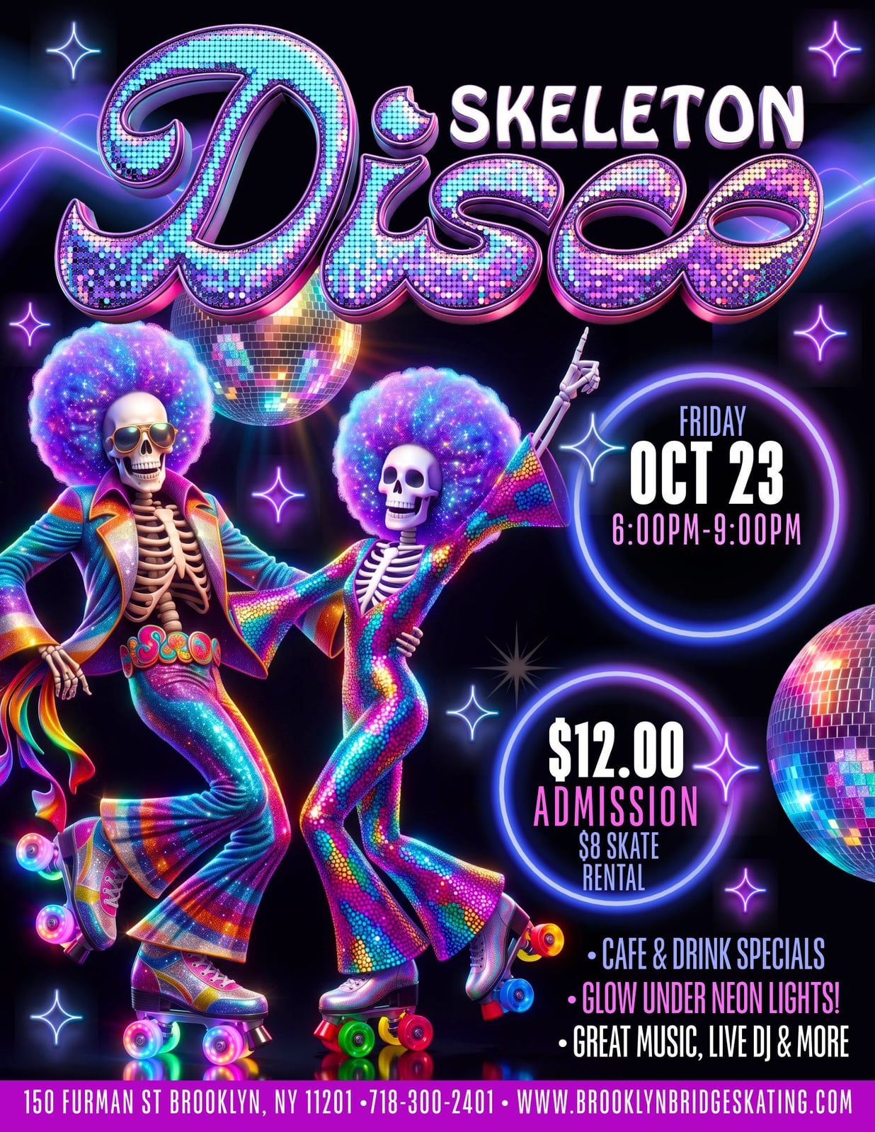 Skeleton Disco: Halloween Roller Skate Night at Pier 2, New York