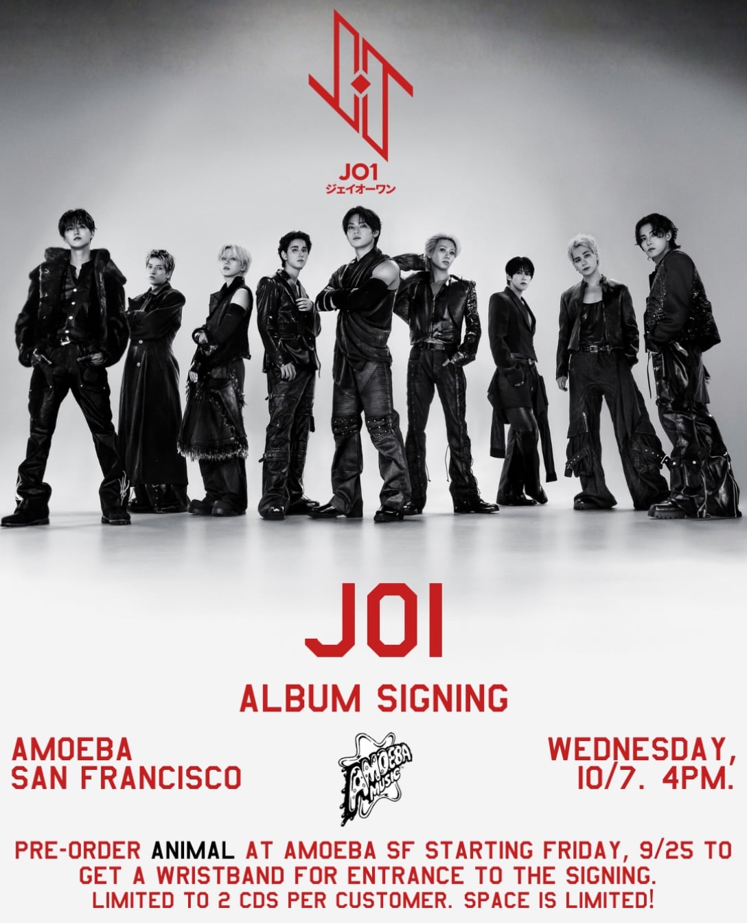 JO1 album signing for 'Animal' at Amoeba SF, San Francisco
