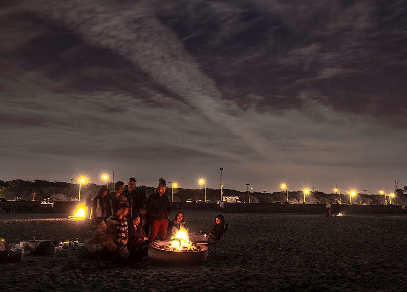 Ocean Beach last bonfire night of the season, San Francisco