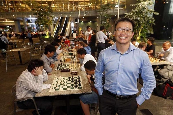 Social chess after work, Singapore